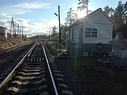 Стрелочный пост № 2. Вид в сторону Элисенваары.