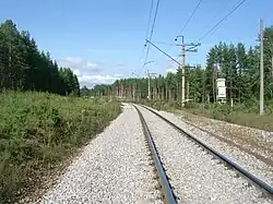 Вид в северном направлении, в сторону станции Отрадное