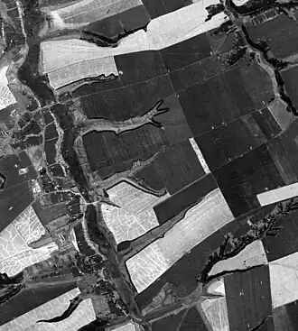 Спутниковая съёмка села Сухосолотино. 1970 год