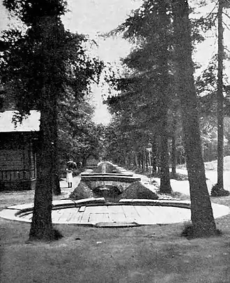 Таицкий водовод около Орловских ворот в Царском Селе. Почтовая карточка начала XX века