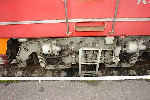 Половина обновлённой тележки тепловоза ТЭП80-0002, аналогичной электровозу ЭП200