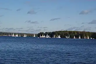 Парусная регата в районе Покровской Горы