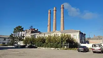 Трубы Тимлюйского Цементного завода - основного предприятия посёлка. Сентябрь 2023