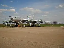 Ту-142 в Луганском авиационно-техническом музее, 2010 год.