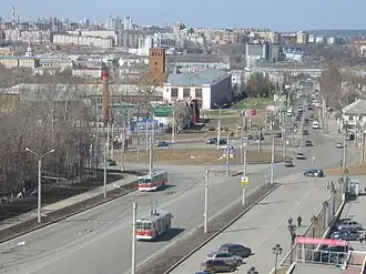 Вид на пересечение улиц Калинина и Гагарина