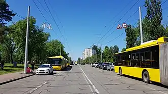 вид в направлении улицы Милютенко