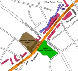 На карте Минска