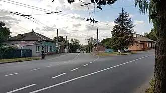 Начало улицы — вид с перекрёстка с Елецкой улицей