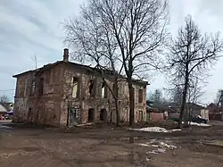 Усадебный дом с флигелем в бывшем селе Даниловское. Дворовый фасад