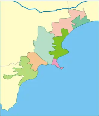 Солнечное на карте