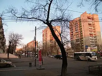 вид улицы от перекрёстка с улицей Калинина