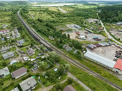 Вид на станцию с воздуха в июле 2022 года