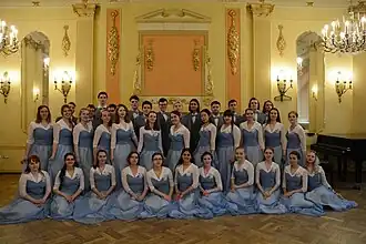 Хор НГЛУ. Концерт в Золотом зале Рижского латышского общества в Латвии.