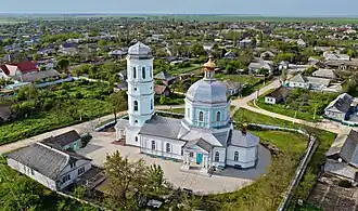 Вид на село и старообрядческую Казанскую церковь