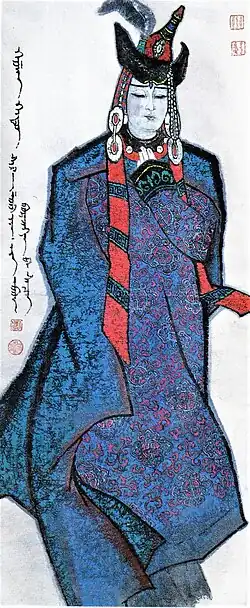 Хулан. Иллюстрация из монгольского издания «Сокровенного сказания монголов»