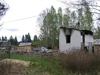 Петропавловская церковь после пожара