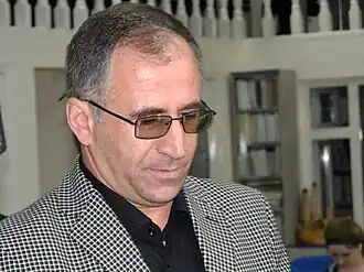 Рамазан Цуров на презентации книги «Базоркины: время и судьбы». 2012 г.