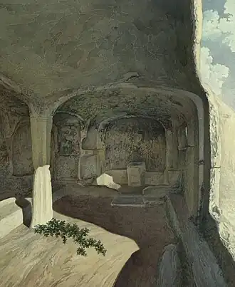 Вебель, Мориц Богданович. Черкес-Кермен (Эски-Кермен). 1853. Собрание карт и рисунков к исследованиям о древностях Южной России и берегов Черного моря, графа Алексея Уварова (СПб., 1851-1853)