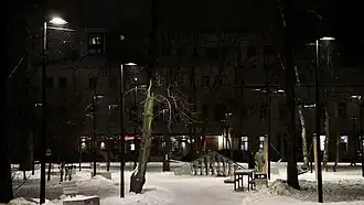 Чернопрудский сквер в январе 2021 года