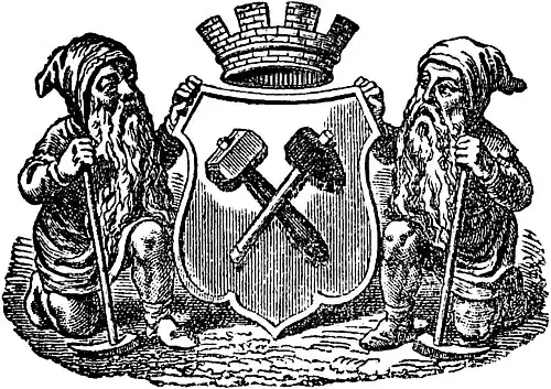 Неофициальная эмблема Горного департамента, Россия, 1875 год