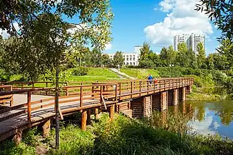 Помосты через реку Чермянку в Этнографической деревне Бибирево