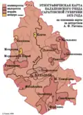Этнографическая карта Балашовского уезда 1875 года