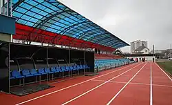 Южная трибуна стадиона Юность (декабрь 2024)