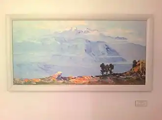 Репродукция картины в доме-музее Саттара Бахлулзаде в Амирджанах