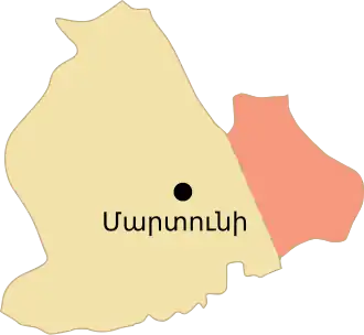 Мартунинский район на карте