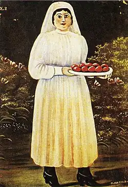 Женщина с пасхальными яйцами