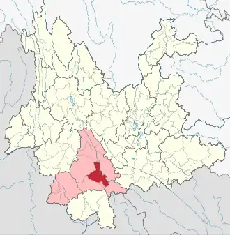 Нинъэр-Хани-Ийский автономный уезд на карте