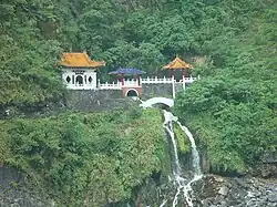 вид с шоссе и со стороны водопада Чанчунь