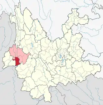 Лунлин на карте