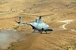 БПЛА MQ-8, запускающий на испытаниях ракету Mark-66.