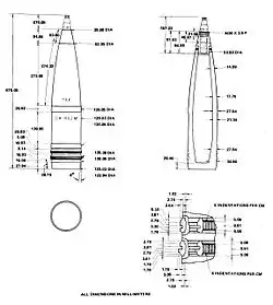Чертёж снаряда ОФ-482М