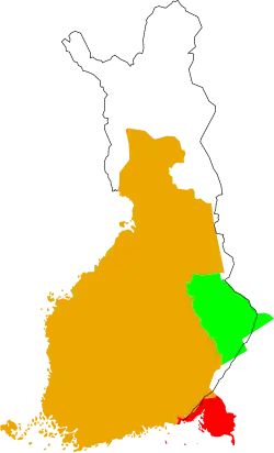 Изменение территории Финляндии по Уусикаупункскому миру 1721 г.