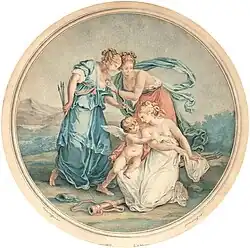 Амур пытается вернуть свои стрелы. 1777По оригиналу Ангелики Кауфман