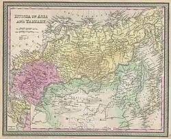 1853. Американская карта региона