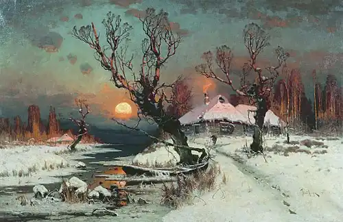 Закат солнца зимой (1891)