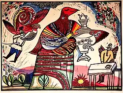 «Пятница». Линогравюра, 30х40, 1992