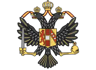 Значок на фуражке 1-го Её Величества драгунского гвардейского полка