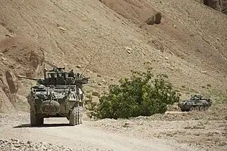 новозеландский патруль на бронетранспортёрах NZLAV(17 августа 2011 года)