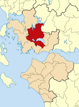 Агринион на карте