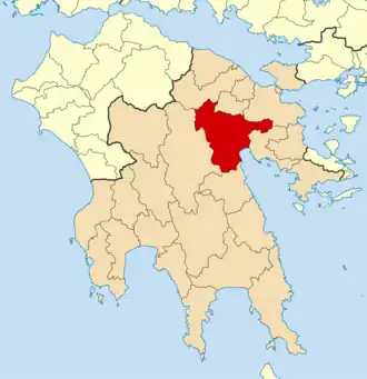 Аргос-Микене на карте