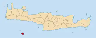 Гавдос на карте