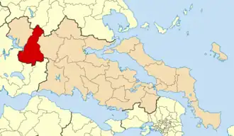 Карпенисион на карте