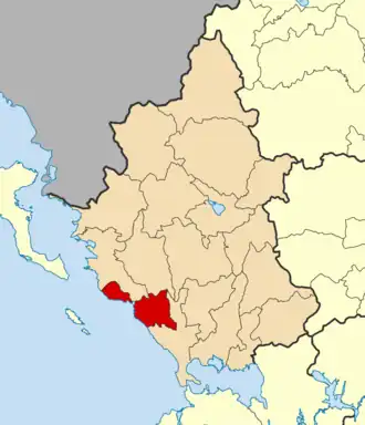 Парга на карте