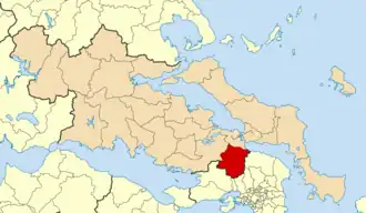 Танагра на карте