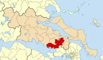 Фивы на карте