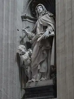 Статуя святой Терезы Авильской. 1754. Мрамор. Собор Святого Петра, Рим